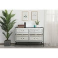 thumbnail image 2 of Elegant Decor Beau 34" Metal Acrylic and MDF Mirrored 5-Drawer Chest in Black, 2 of 3