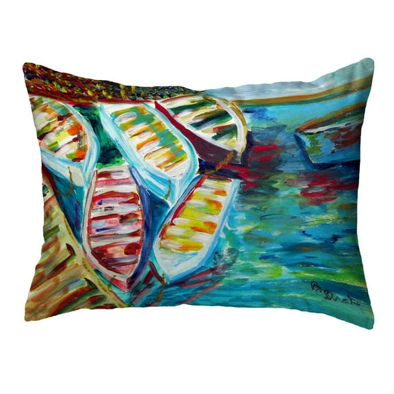 Betsydrake NC1142 16 x 20 in. Six Rowboats No Cord Pillow