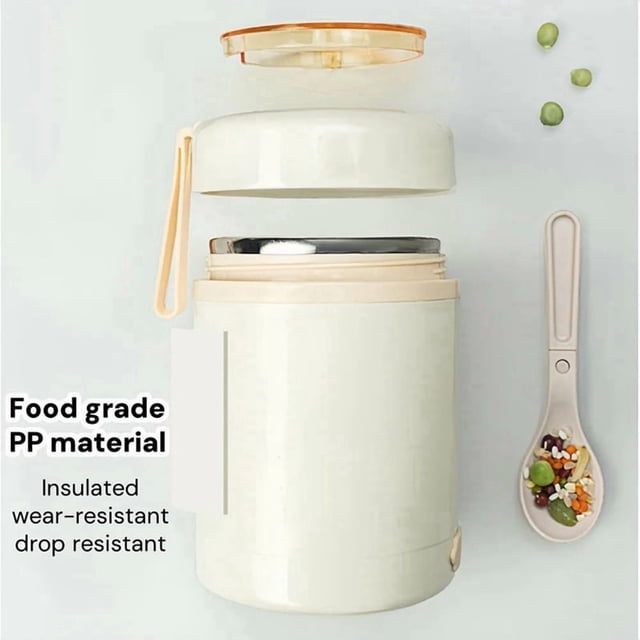 600ML USB Electric Heating Lunch Box Portable Picnic Milk Drink Food Heater Stainless Steel Food Warmer Container