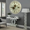 thumbnail image 5 of THE GEARS CLOCK Wall Clock with Real Moving Gears IR-LI_ 24 in Round BRASS-LIGHT, 5 of 14