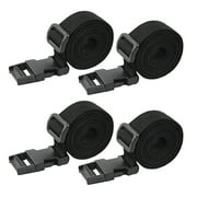 Eummy 4 Pack Lashing Straps, Nylon Travel Ratchet Tie Down Straps, Heavy Duty Tension Belts Adjustable Tie Down Straps for Motorcycle, Packing, Backpack Accessory