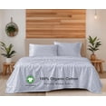 thumbnail image 3 of RUVANTI 100% Organic Cotton Sheets - California king Sheet Sets - 4 Piece Percale Weave Bedding, Crisp, Cooling & Breathable, Soft & Durable, 16" Deep Pocket, Hotel Quality Sábanas - Multi Paisley, 3 of 7