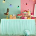 thumbnail image 2 of Tulle Table Skirt Tablecloth Tutu Table Skirting For Wedding Birthday Party Home Dessert Cake Table Decor (L 3(ft)*H 30in), 2 of 3