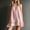 Pink, variant on Women's Sleeveless Button up Mini Dress Stand Collar Ruffle Hem Loose Tank Dress, Solid Casual Swing Dress for Daily & Beach Outfits Pink