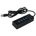 thumbnail image 1 of PEONAVET Hub Hub Hub Hub Adaptateur d'Extension Multi-Hub à Haute Vitesse à 4 Ports USB 3.0 avec Répartiteur pour Ordinateur de Bureau PC Portable, 1 of 1