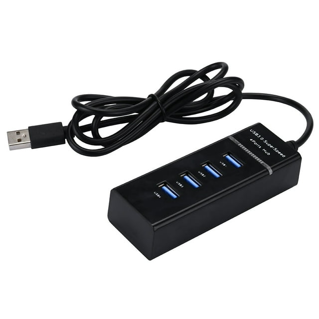 PEONAVET Hub Hub Hub Hub Hi-Speed 4 Port USB 3.0 Multi HUB Splitter Expansion for Desktop PC Laptop Adapter