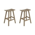 thumbnail image 2 of GARDEN 29" Inches Adirondack Plastic Outdoor Bar Stools (Set of 2), Weathered Wood, 2 of 7