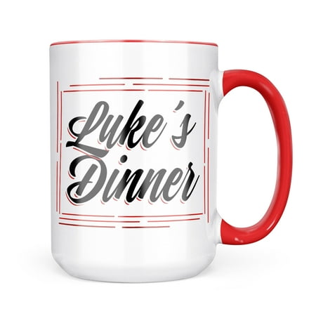 

Neonblond Vintage Lettering Luke s Dinner Mug gift for Coffee Tea lovers