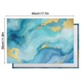 thumbnail image 6 of Blue and Gold Marble Wavy Veins Pattern Summer Placemats Table Placemats Set Of 4-Linen Kitchen Washable Placemats Table Mats 11.8"x17.7" Non-Slip Heat Resistant, 6 of 6