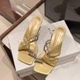 thumbnail image 2 of Sandalias para mujer Rhinestone Slide Twist con tiras y puntera abierta, 2 of 6