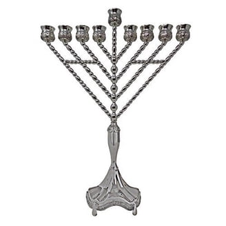 We Moment Candle Holder for Hanukkah,Gold 9 Menorahs Wood