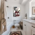 thumbnail image 3 of AVOI Dog Sitting on Toilet with Phone West Highland Terrier Bathroom Art Funny Dog Animal Print Whimsical Pet Poster Dog Lover Gift Canvas Wall Art Poster Frame: 11x14in, 3 of 6