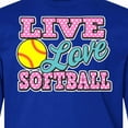 thumbnail image 4 of Inktastic Live Love and Softball Long Sleeve Youth T-Shirt, 4 of 5