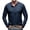 Navy, variant on AIEOTT Men Quarter Button Pullover Lightwigeht Long Sleeve Shirts Cotton Breathable Shirts Loose Fit V Neck Shirt Solid Color Top