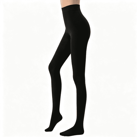 Women's 80D Opaque Pantyhose High Waist Stretchy Daily Hosiery Fits 80-140 LBS