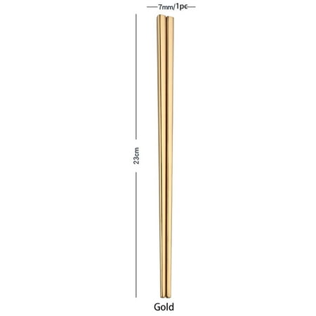 

amousa 1Pair Stainless Steel Tableware Colorful Length 23cm Chopsticks