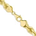 thumbnail image 3 of Diamond2Deal 10K Yellow Gold 8 mm Diamond-cut Rope Chain Necklace for Mens 22", 3 of 5
