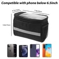 thumbnail image 5 of DISEN Bike Front Handlebar Bag, Waterproof Bicycle Front Storage Bag, Outdoor Cycling Pouch Front Basket with Touchscreen Transparent PVC Pouch for Smartphone Holder, Wallet, Sunglasses, 5 of 9