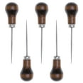 thumbnail image 5 of 5pcs Wooden Scratch Awls Sewing Awls for Handsewing Leather Craft Sewing Tools, 5 of 5