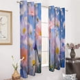 thumbnail image 2 of Watercolor Wildflowers Window Curtain Panels Grommet Blackout Curtains Blackout Curtains for Living Room, 2 of 7
