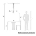 thumbnail image 4 of Calla 6-Light Chandelier in Natural Black with Hammered Water Glass, 4 of 4