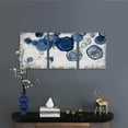 thumbnail image 5 of Abstract Watercolor Wall Painting Pictures for Bathroom Wall Decor Navy Blue Canvas Prints Blue and White Wall Art for Bedroom Kitchen Office 12"x16"x3p, 5 of 6