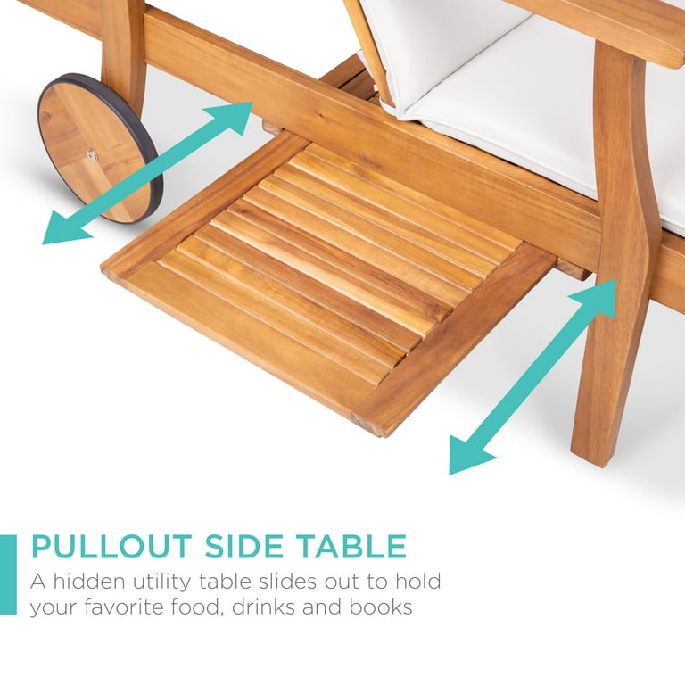 【送料無料】Acasia Wood / Garden Chair Costway Patio Acacia Wood Adirondack Chair Lounge Armchair