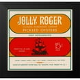 thumbnail image 2 of Retrolabel 12x12 Black Modern Framed Museum Art Print Titled - Jolly Roger Pickled Oysters, 2 of 5