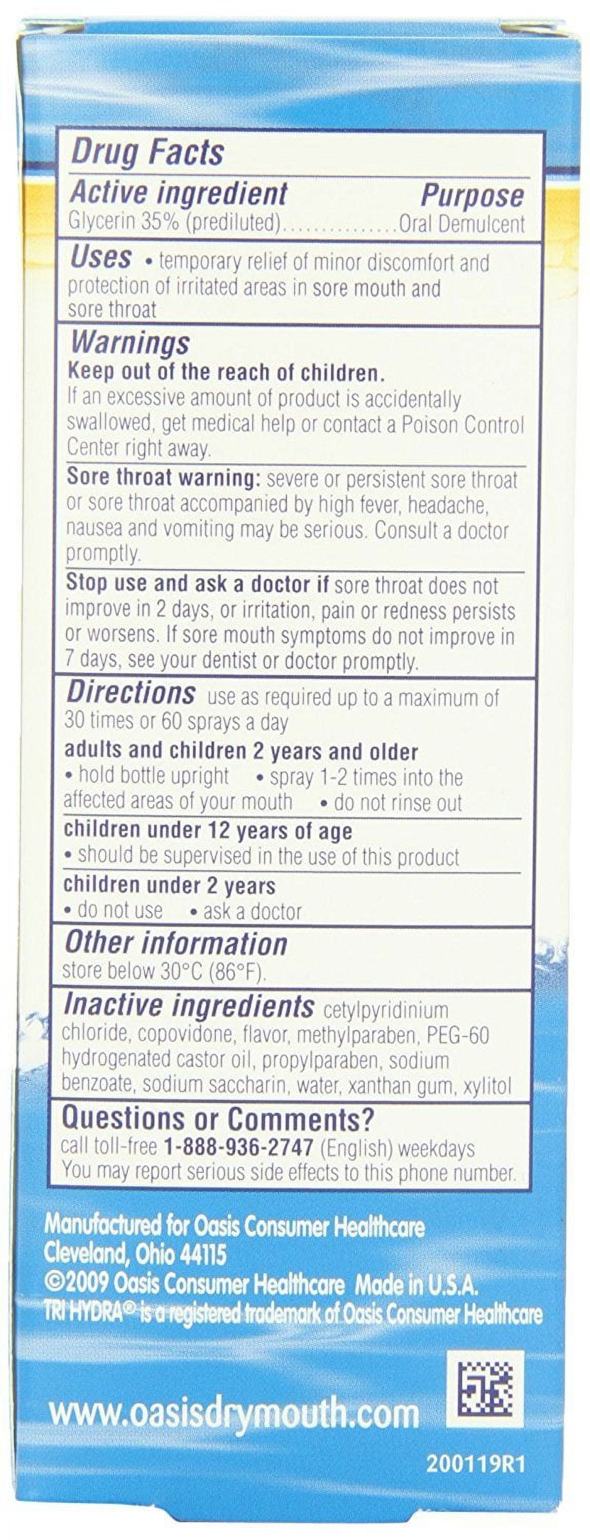 Oasis Moisturizing Mouth Spray Mild Mint 1 oz
