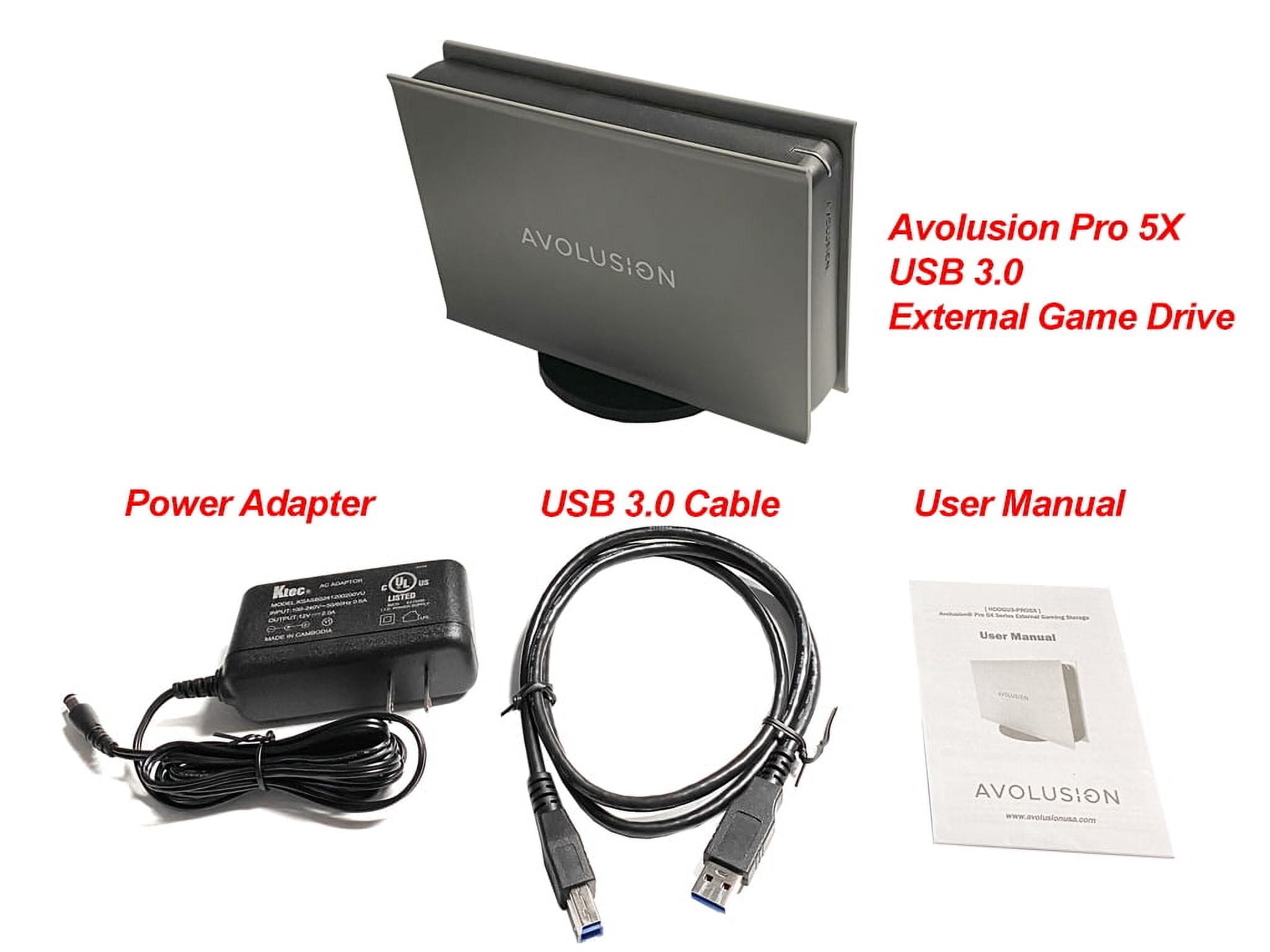 Avolusion PRO-5X Series 6TB USB 3.0 External Gaming Hard Drive for PS5 Game Console (Grey) - 2 Year Warranty