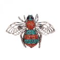 thumbnail image 1 of Moda mujer aleación bufanda hebilla abeja colgante decoración broche de diamantes de imitación (verde), 1 of 1