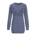 thumbnail image 5 of GigrtiJin Ruffles Tops for Women Long Sleeves Loose Crewneck Blouse Dressy Casual Solid Color Pullover Tunic Shirts, 5 of 6