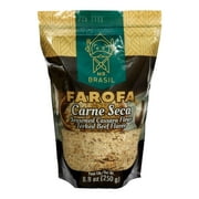 MR. BRASIL - Seasoned Cassava Flour - 8.8 Ounces - Farofa De Mandioca Pronta Temperada - Carne Seca (Pack of 1)