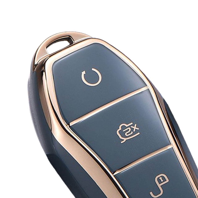 stanreset Auto Key Fob Cover Protector for Byd Atto 3 Pressing Buttons Replace High Quality Gray