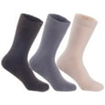 thumbnail image 3 of Lian LifeStyle Women's 3 Pairs Perfect Fit Wool Crew Socks. Comfortable with Wide  and Styles LK0602 Size 6-9 Random Colors, 3 of 4