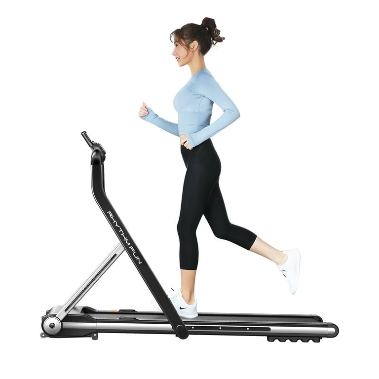 RHYTHM FUN Treadmills for Home 2 in 1 Folding Treadmill Under Desk Treadmill Walking Pad with Foldable Handrail 18