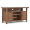 thumbnail image 2 of Simpli Home Simpli Home Amherst 54 inch Wide Solid Wood Transitional TV Stand in Medium Saddle Brown For TVs up to 60 inches, 2 of 12