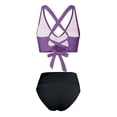 thumbnail image 5 of Antinious Women Period Solid V-Neck Rear Short Bottom Built In Cup Wireless Stylish 2 Piece Bikinis Set, 5 of 5