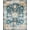 Blue Beige, Pattern 1, variant on Design&I 8'x10' Washable Area Rug Vintage Front Distressed Scrollwork Border Door Entrance Throw for King Size Bedroom, Under Bed, Sleek Flatweave Pet Friendly