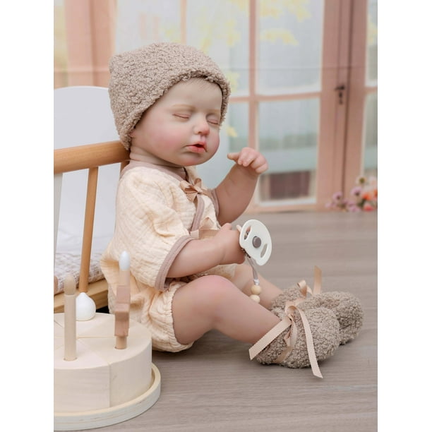 Disfraz Reborn Baby Doll Cloveray de 20 pulgadas para niña, color beige