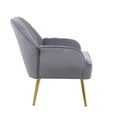 thumbnail image 6 of YesFashion Accent Chair Wide Armchair Single Sofa Upholstered Chair Solid Wood Frame Velvet Sherpa Armchair for Home, Office, Living Room, Bedroom, Lounge, 6 of 9