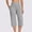 *Gray, variant on ClodeEU Women's Elastic Waist Capri Pants,Stretch Pull On Casual Cropped Pants with Pockets Black,Women's Plus L