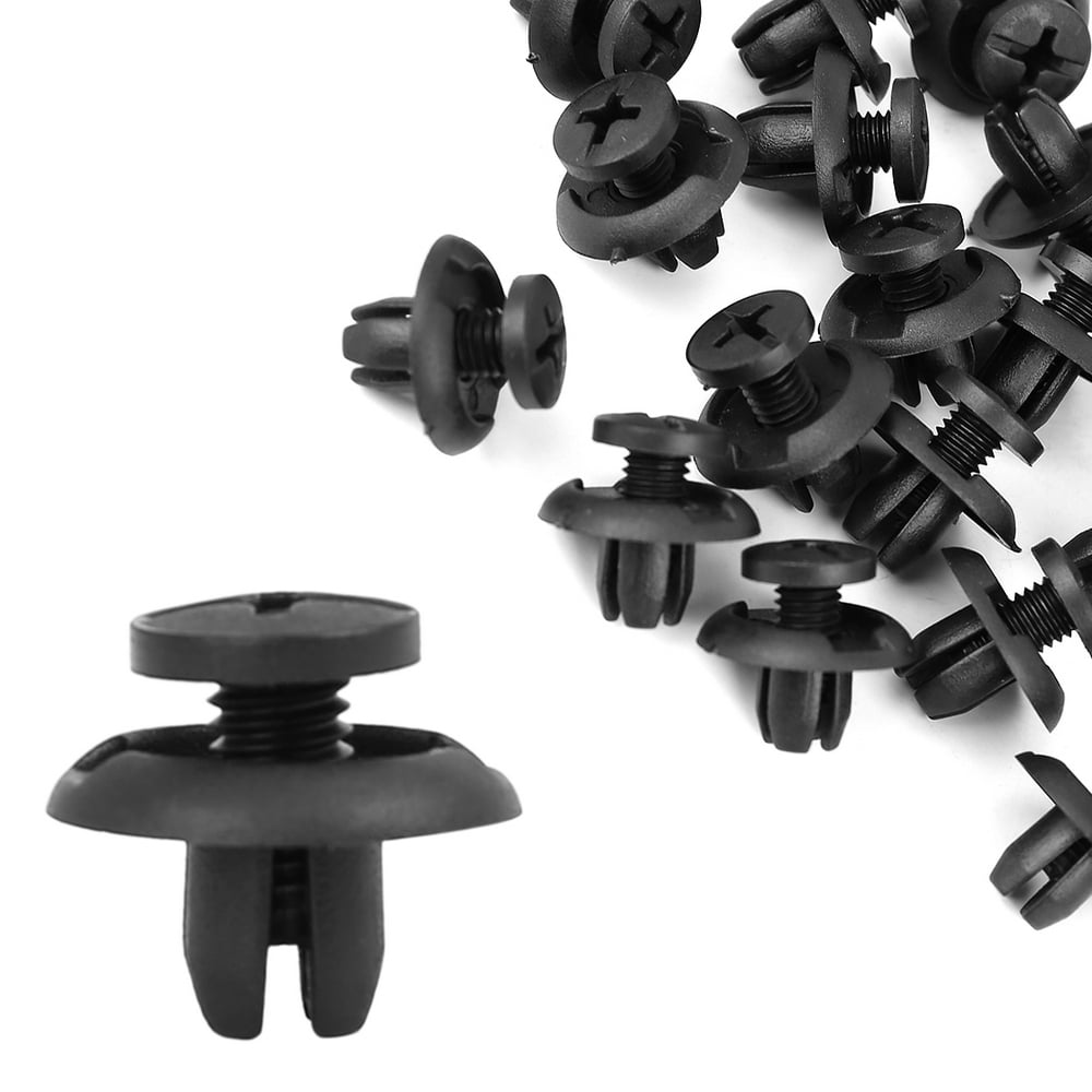 20pack Automotive Push Pins 8mm Hole Car Nylon Bumper Fastener Rivet