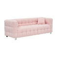 thumbnail image 6 of 80" Boucle Sofa Couch, Upholstered Tufted Cloud Couch with Pillows, Comfy Modern Deep Seat Sofa Couches Loveseat Sofa for Bedroom Living Room Office, Pink, 6 of 7