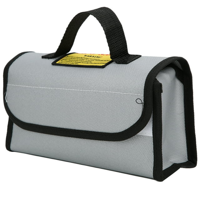 Bolsa de seguridad para baterías de litio, ignífuga y a prueba de explosiones, portátil, ecológica, de 220 x 75 x 100 mm