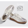 thumbnail image 5 of LUCKY STEP Womens Classic Retro Gum Sole Fashion Sneakers Genuine Leather Anti Slip Casual Shoes,Silver, 5 of 10