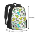 thumbnail image 2 of Balery Funny Dinosaurs on Stripes Backpack for Men and Women - Durable 600D Oxford Cloth -Large Capacity, Water-Resistant School, Travel, and Hiking Bag, 2 of 7