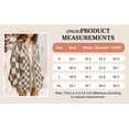 thumbnail image 6 of CURBODO Women's Vintage Checkered Cardigan Sweater Soft Chunky Knit Open Front Outerwear, 6 of 6