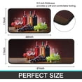 thumbnail image 4 of Red Wine Kitchen Rugs Set of 2, Christmas Gift Decor Kitchen Mat, Durable Running Rugs Washable Mat Thanksgiving Day Decoration Floor Mats 17" x 47" + 17" x 30" (Glass), 4 of 5