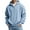 Blue, variant on Men's Hoodies Waffle Zip Up Sweatshirts Long Sleeve Hooded Plus Size Mens Big and Tall Shirts 4X